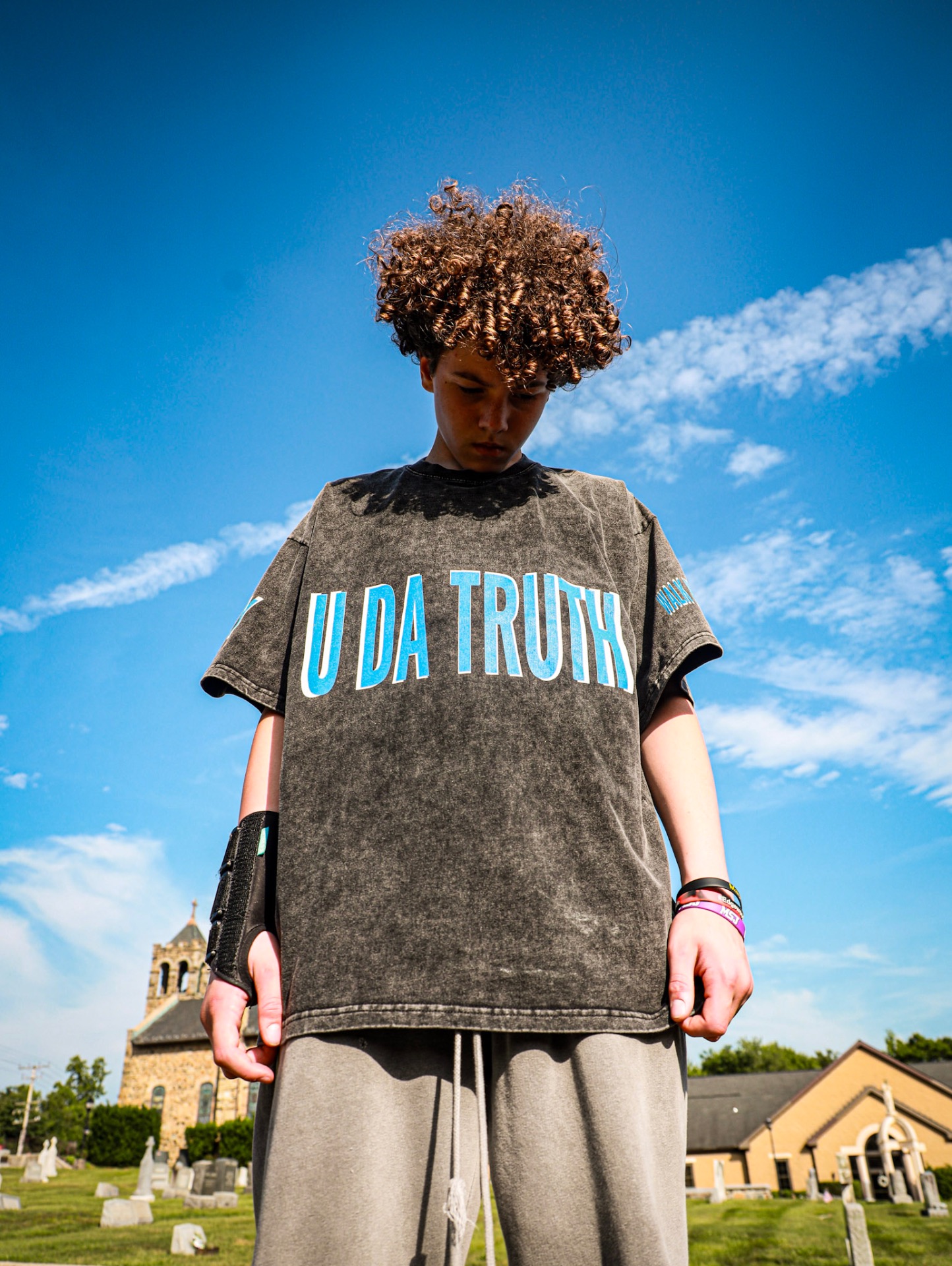 Only Fear God Tee — Black / Blue